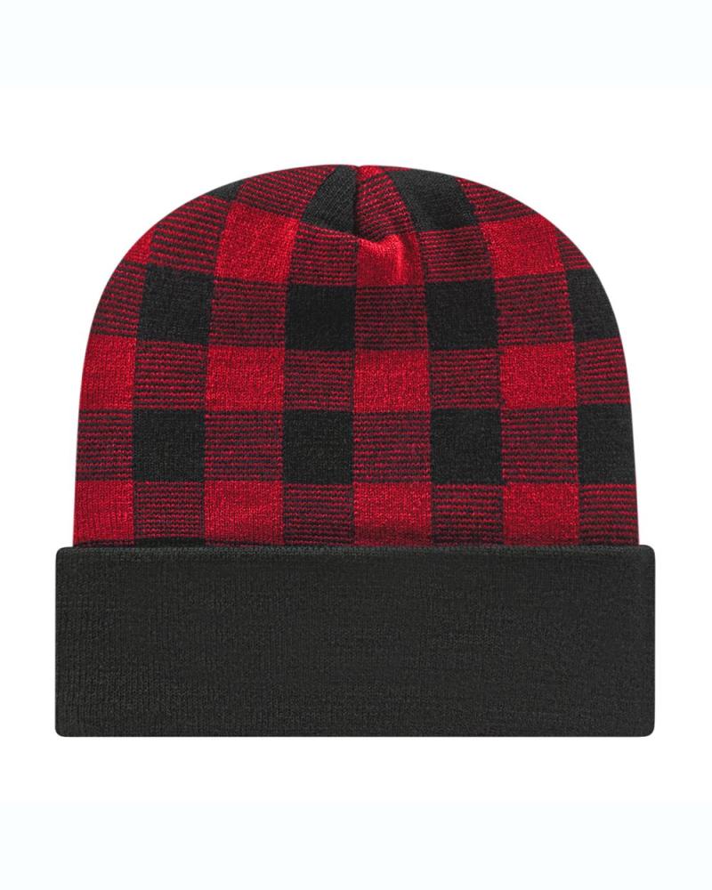 Cap America RKP12 - Plaid Knit with Cuff