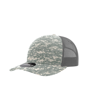 Decky 1054 - 6 Panel Mid Profile Structured Camo Trucker