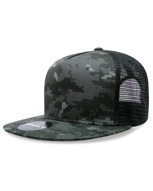 Decky 1063 - 5 Panel High Profile Structured Acrylic/Polyester Trucker Cap