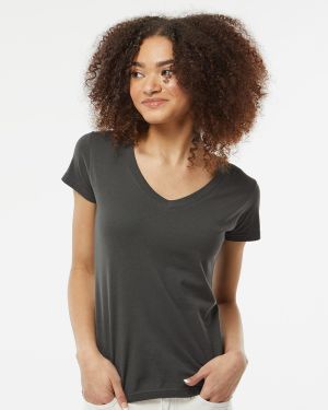 Tultex 214 - Women's Fine Jersey V-Neck T-Shirt
