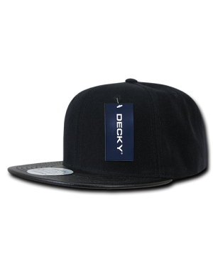 Decky 1071 - 6 Panel High Profile Structured Vinyl Snapback Cap