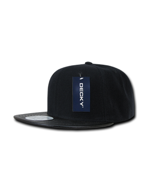 Decky 1071 - 6 Panel High Profile Structured Vinyl Snapback Cap