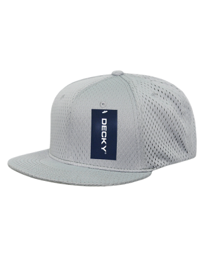 Decky 1128 - Mesh Jersey Flat Bill Snapback Cap