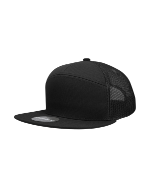 Decky 1133 - 7 Panel High Profile Structured Cotton Blend Trucker Cap
