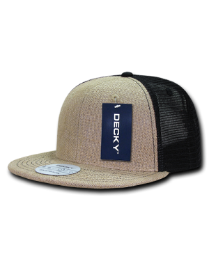 Decky 1138 - 6 Panel High Profile Structured Jute Trucker