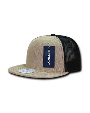 Decky 1138 - 6 Panel High Profile Structured Jute Trucker
