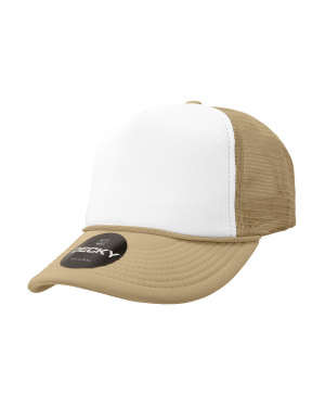 Decky 210 - 5 Panel High Profile Structured Two Tone Foam Trucker Cap