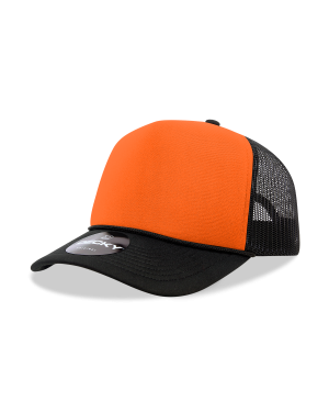 Decky 220 - 5 Panel High Profile Structured Two Tone Foam Trucker Cap