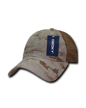 Decky 225 - 6 Panel Low Profile Relaxed Camo Trucker Cap