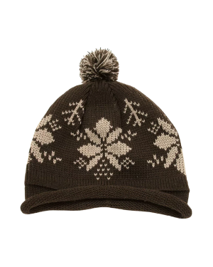 Decky 611B - Snowflake Roll Up Beaine w/Pom