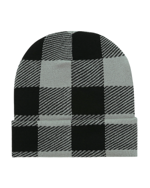 Decky 8027 - Long Plaid Beanie