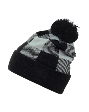 Decky 8028 - Pom Pom Plaid Beanie