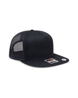OTTO 154-1124 - OTTO CAP® OTTO SNAP 5 Panel Pro Style Mesh Back Trucker Snapback Hat