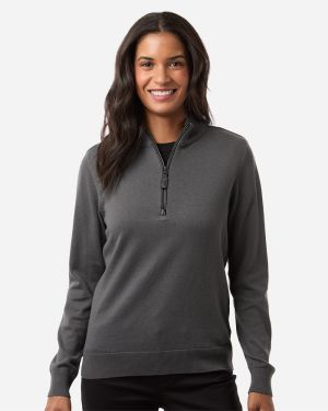 Devon & Jones DG446W - Women's New Classic Quarter-Zip Sweater
