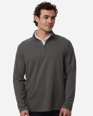 Devon & Jones DG402 - Men's Seaton Pebble Textured Quarter-Zip Pullover