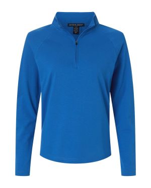 Devon & Jones DG402W - Women's Seaton Pebble Textured Quarter-Zip Pullover