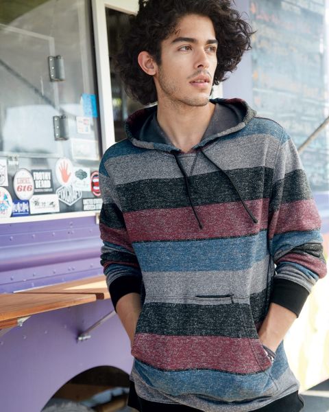 Burnside 8603 - Printed Stripes Fleece Sweatshirt