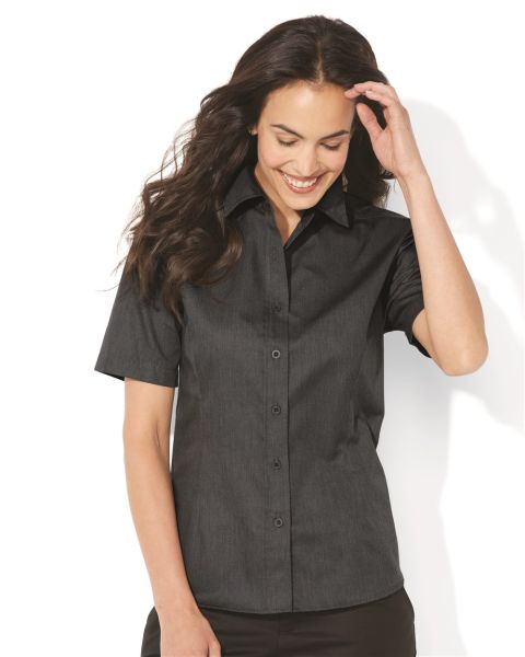 FeatherLite 5281 - Women's Short Sleeve Stain-Resistant Tapered Twill Shirt