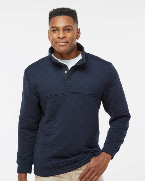 J. America 8890 - Quilted Snap Pullover