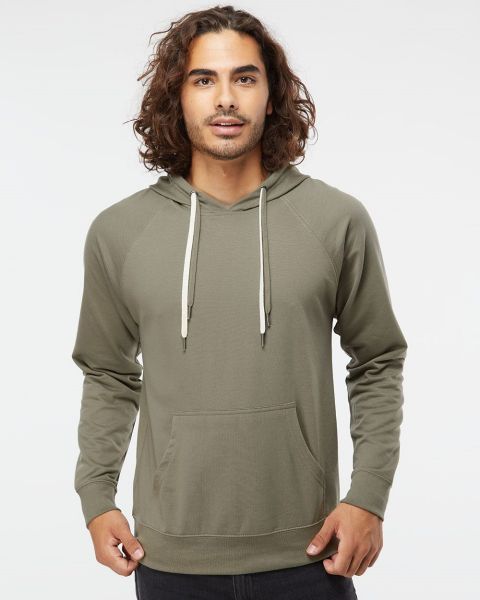 Independent Trading Co. SS1000 - Icon Unisex Lightweight Loopback Terry Hooded Pullover