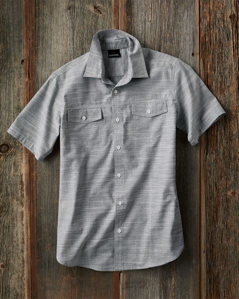 Burnside 9247 - Textured Solid Short Sleeve Shirt